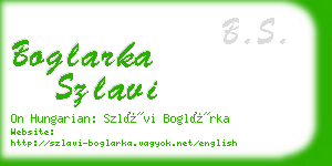 boglarka szlavi business card